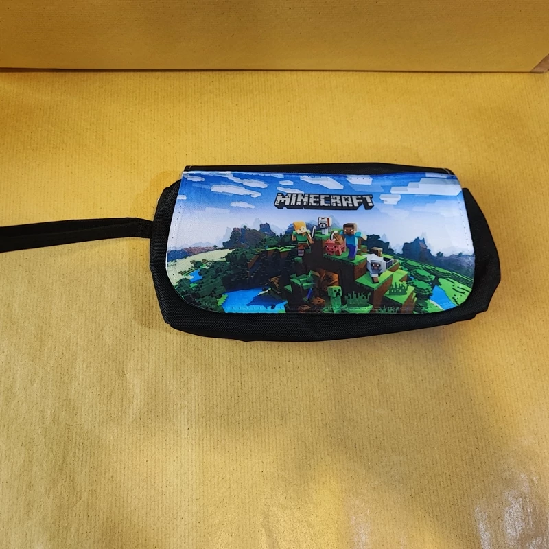 جامدادی برنزنتی 2 زیپ طرح بازی ماین کرافت کد1