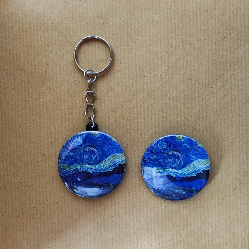 پیکسل جاکلیدی به همراه پیکسل سوزنی،طرح شب پر ستاره ونگوگ کد 2