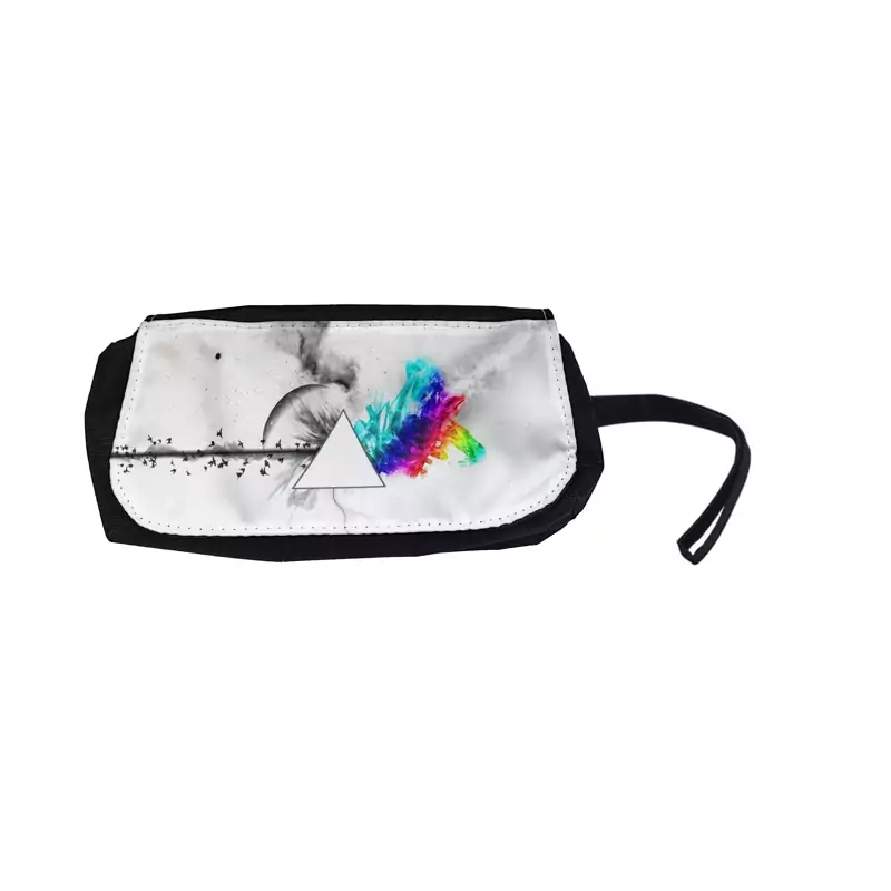 جامدادی برنزنتی 2 زیپ طرح گروه موسیقی پینک فلوید کدPink floyd 3