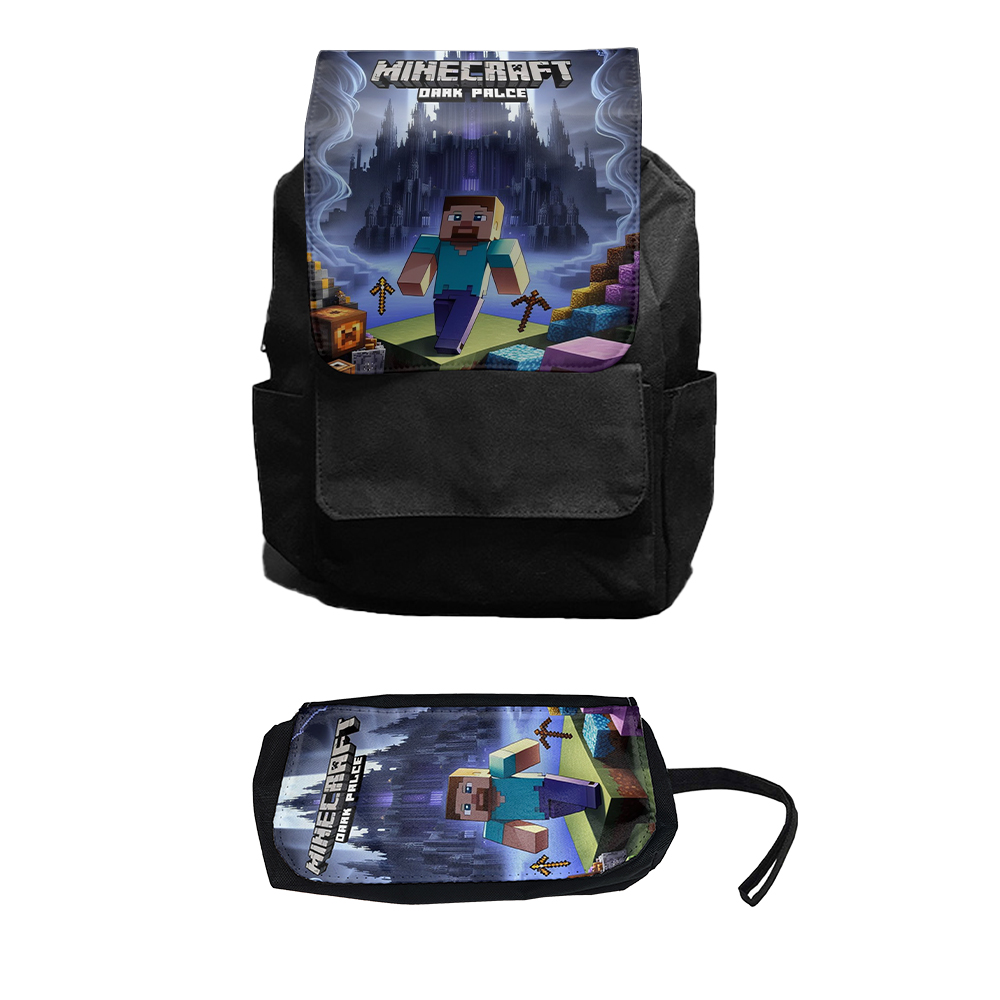 کوله پشتی مدل ماینکرافت کد Minecraft 6 به همراه جامدادی مجموعه 2 عددی