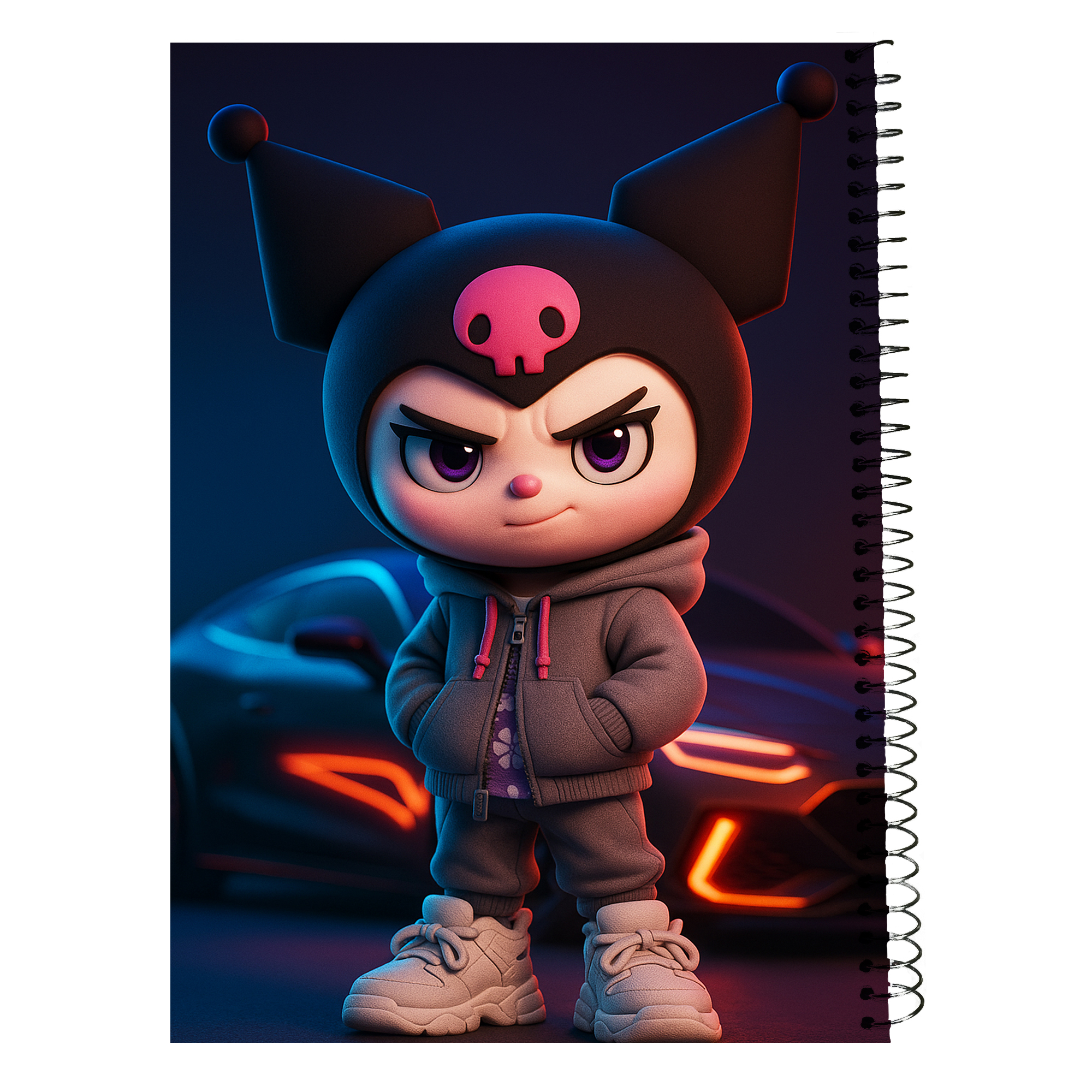 دفتر مشق 100 برگ سیمی طرح کرومی کد kuromi 01