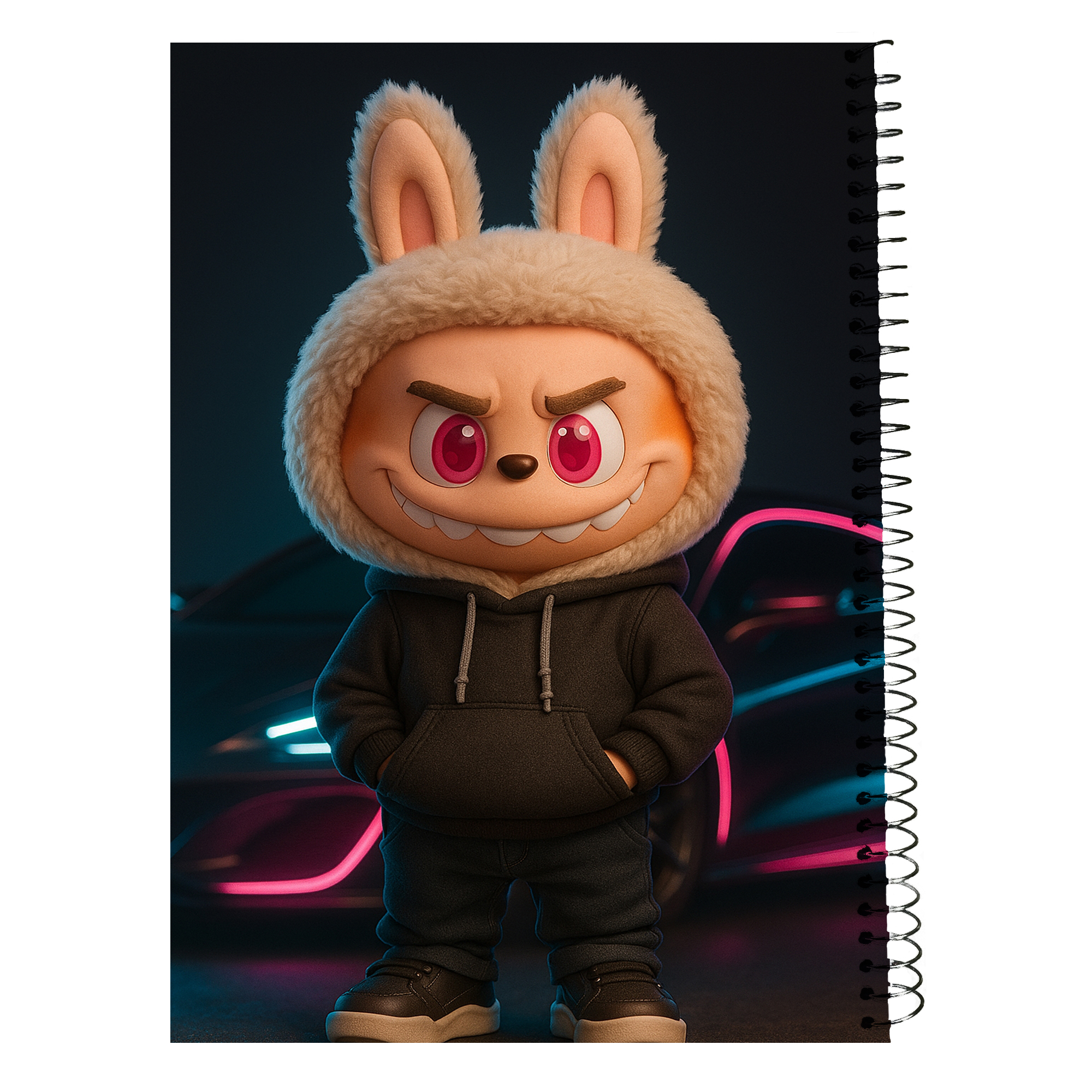 دفتر مشق 100 برگ سیمی طرح لبوبو کد Labubu 01