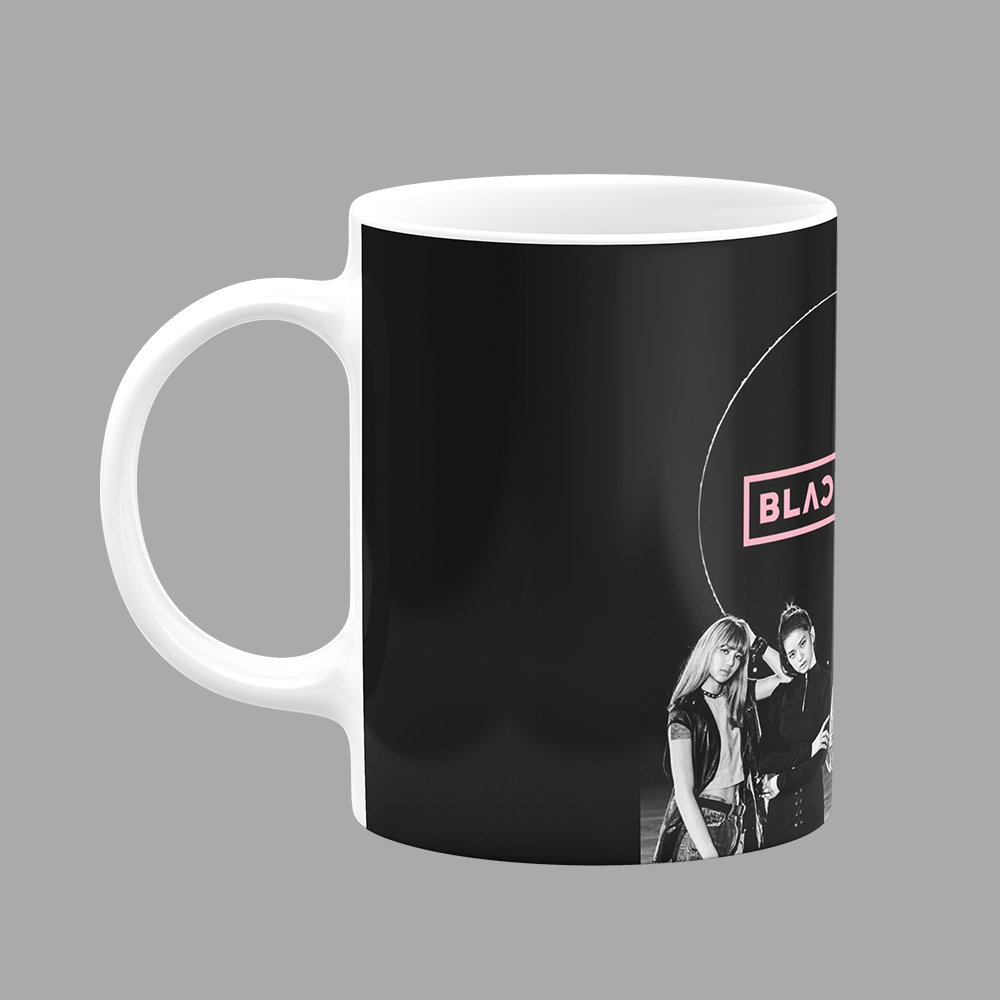 ماگ سرامیکی طرح گروه موسیقی بلک پینک مدل black pink کد02