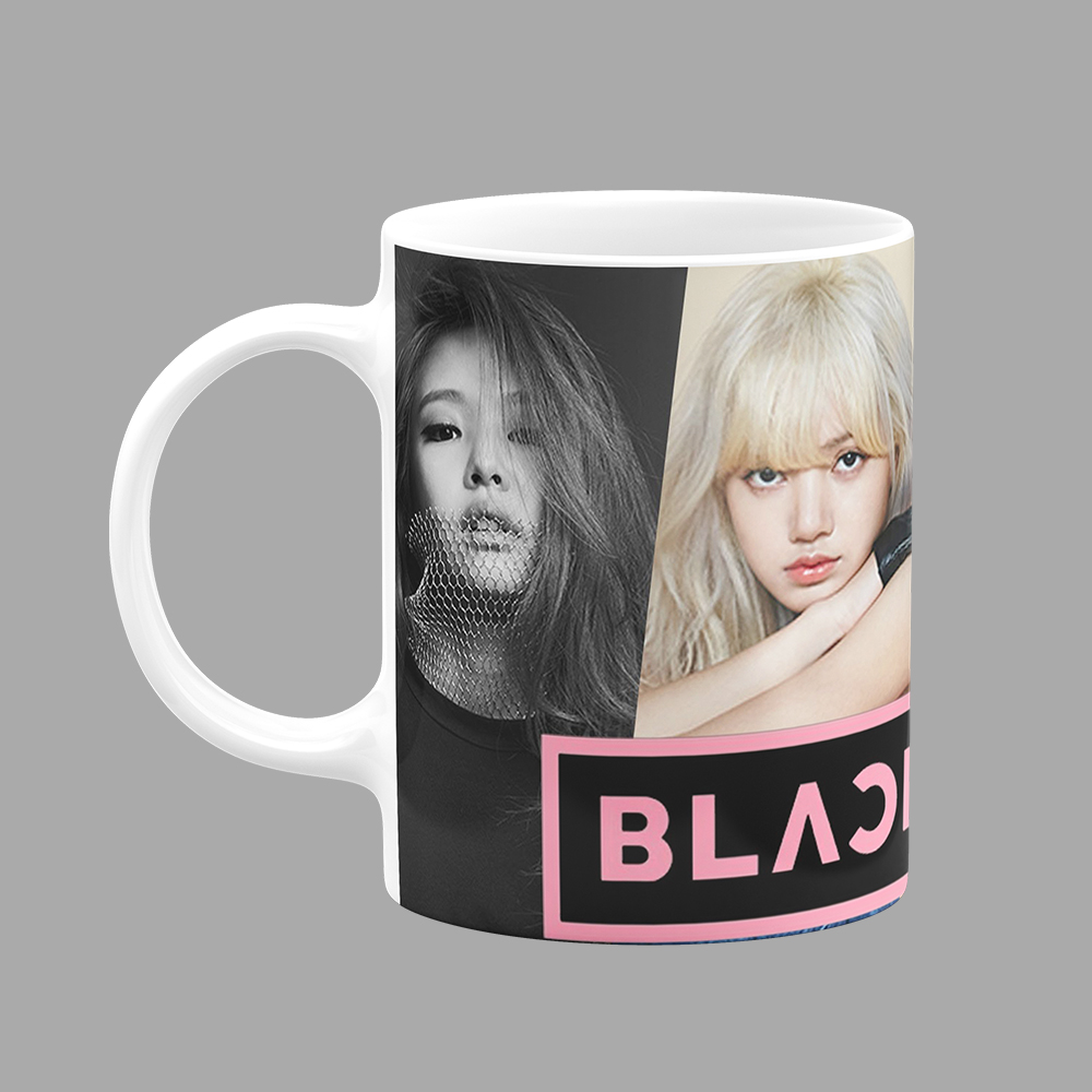 ماگ سرامیکی طرح گروه موسیقی بلک پینک مدل black pink کد 03