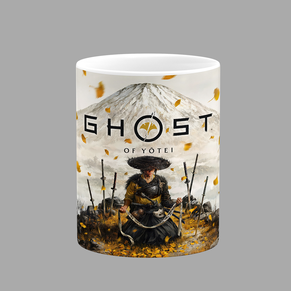 ماگ سرامیکی طرح بازی شبح یوتئی مدل Ghost of Yotei کد گوست اف یوتی 1