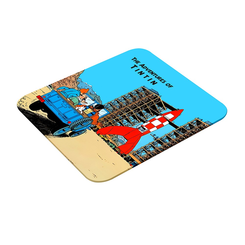 ماوس پد طرح تن تن و میلو ماجراجویی در فضانوردی مدل tintin کد 001