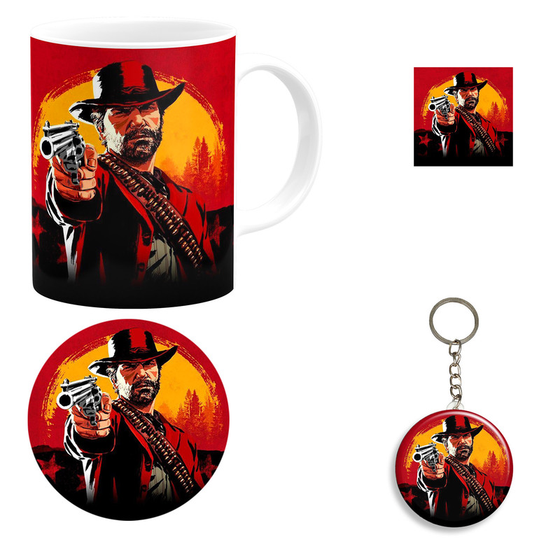 ست هدیه ماگ طرح red dead کد B3