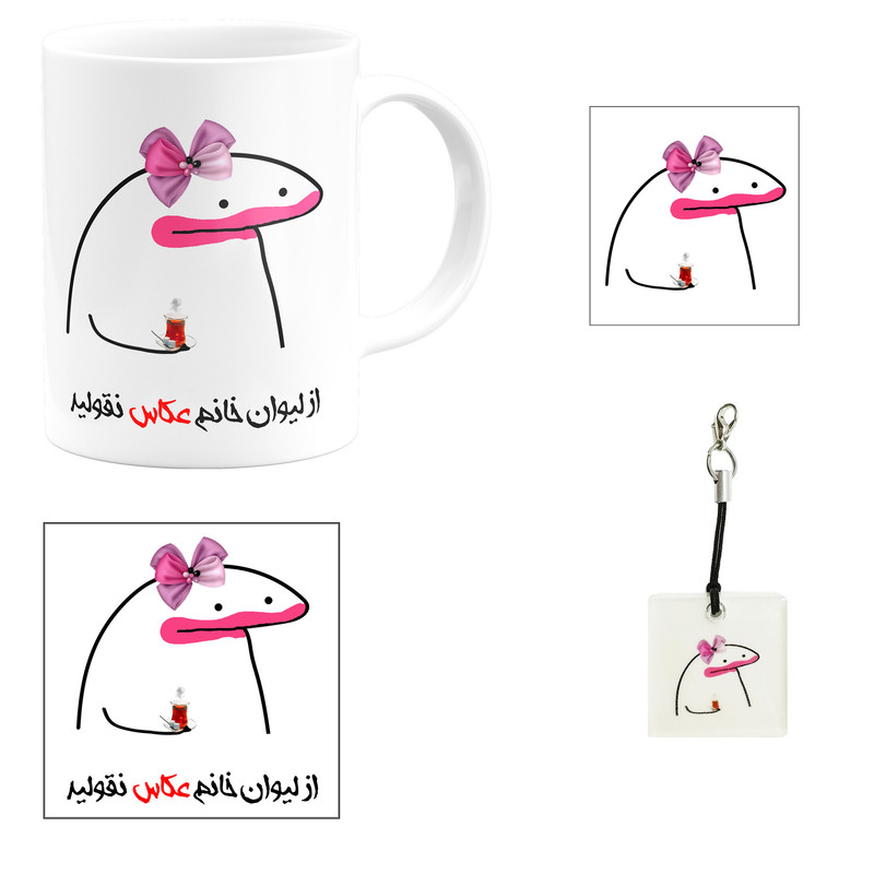 ست هدیه ماگ مدل لیوان شخصی خانم عکاس کد B1 مجموعه 4 عددی