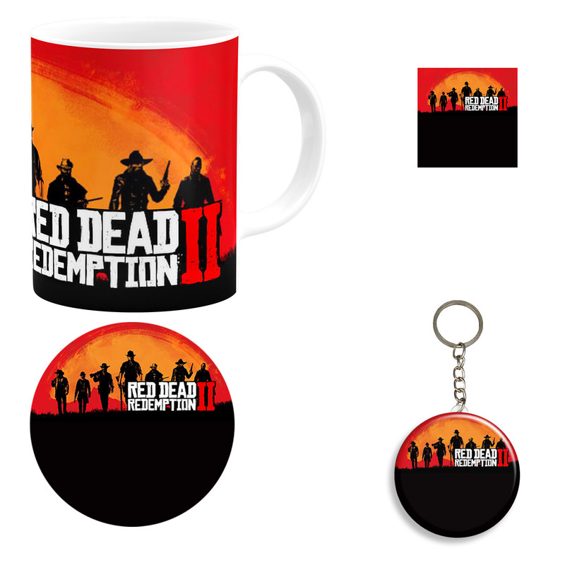 ست هدیه ماگ طرح red dead کد B4