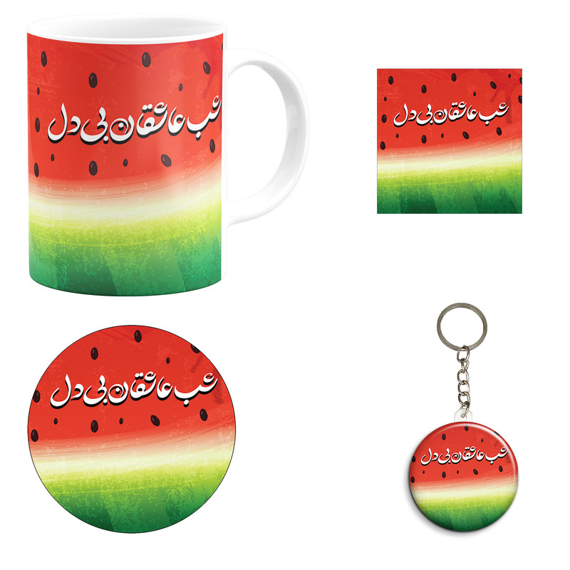 ست هدیه ماگ طرح شب یلدا کد A4 مجموعه 4 عددی