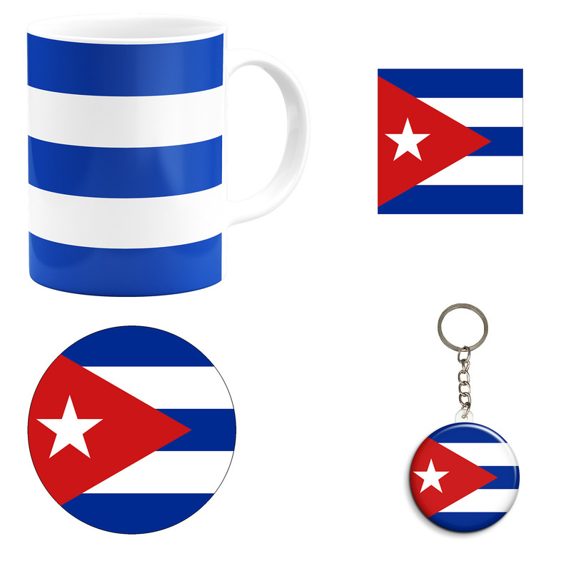 ست هدیه ماگ طرح پرچم کوبا مدل Cuba کد A1