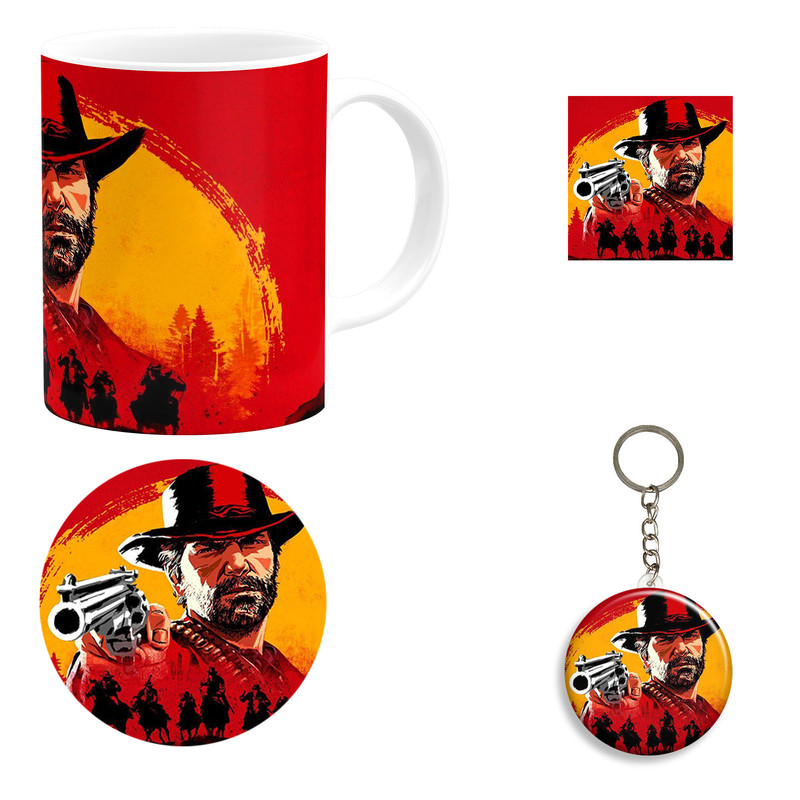 ست هدیه ماگ طرح red dead کد B1