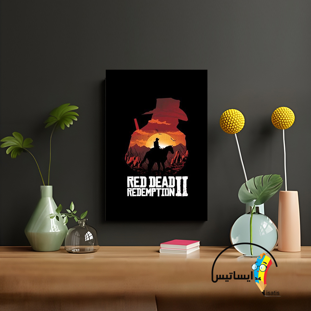متال پوستر طرح بازی Red Dead Redemption مدل رد دد ریدمپشن کد A12