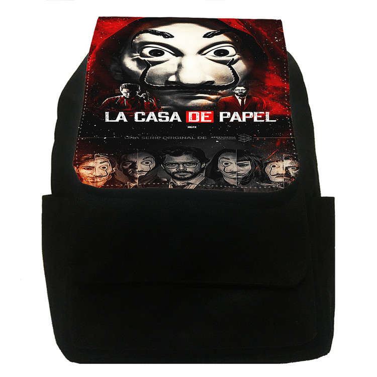کوله پشتی طرح سریال خانه کاغذی مدل Money Heist کد A5