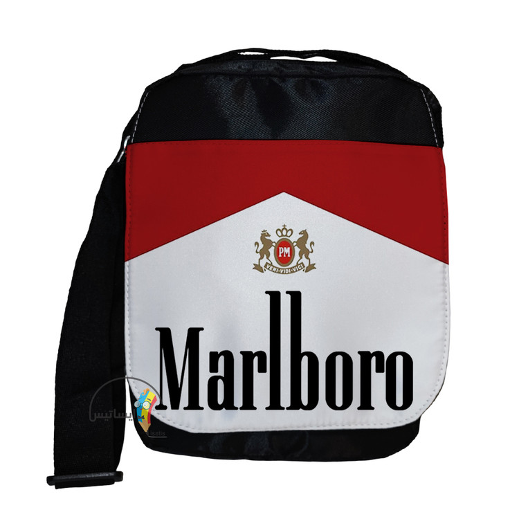 کیف دوشی سایز بزرگ طرح پاکت سیگار مدل Marlboro کد A1