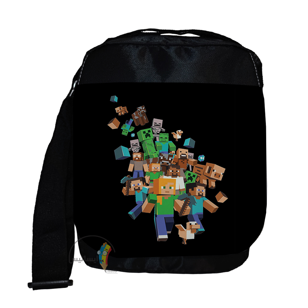 کیف دوشی سایز بزرگ طرح ماینکرافت مدل Minecraft کد A1