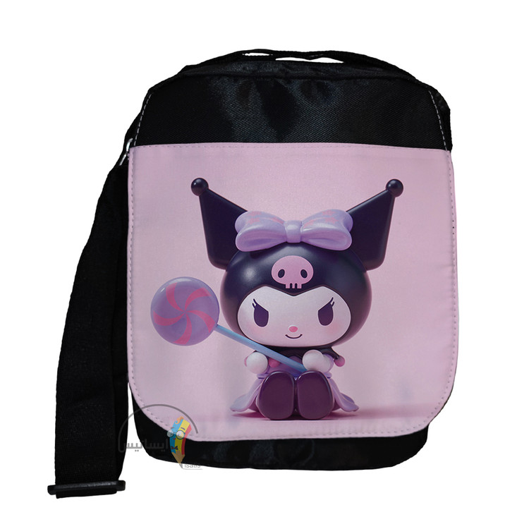 کیف دوشی سایز بزرگ مدل کرومی کیوت طرح Kuromi کد A4