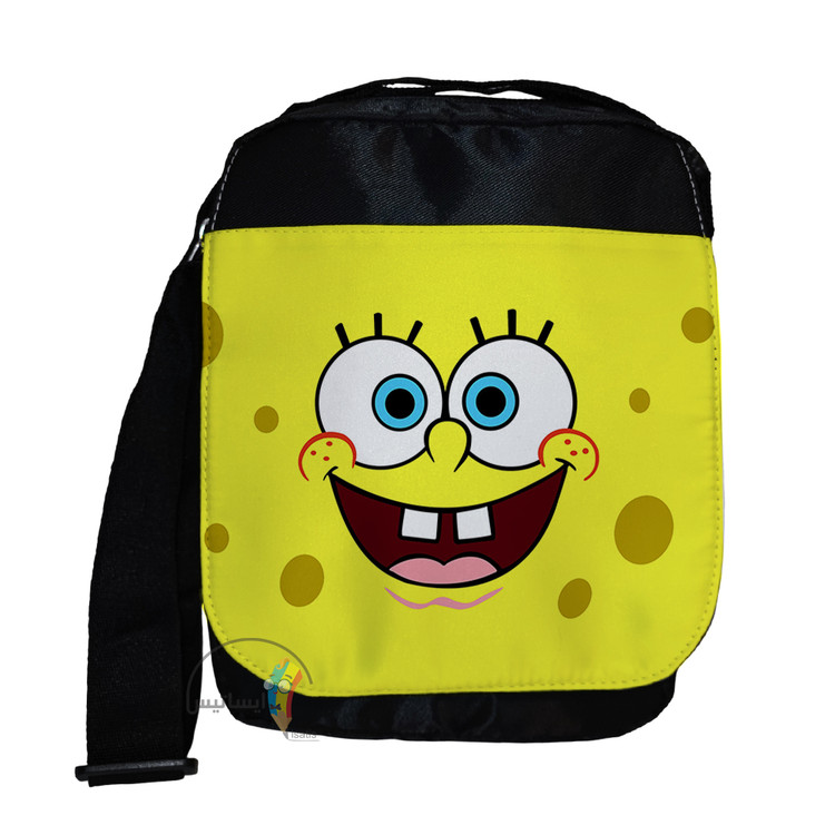 کیف دوشی سایز بزرگ طرح باب اسفنجی مدل spongebob کد A1