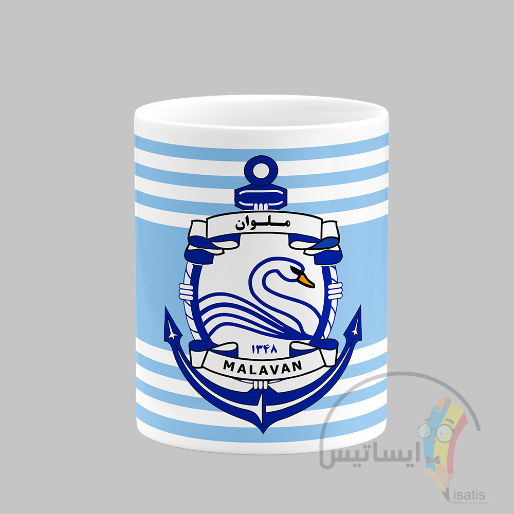 ماگ سرامیکی سفید طرح باشگاه فوتبال ملوان بندر انزلی مدل Malavan FC کد A1