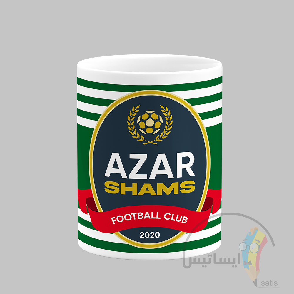 ماگ سرامیکی سفید طرح باشگاه فوتبال شمس‌ آذر قزوین مدل  Football team FC کد A1