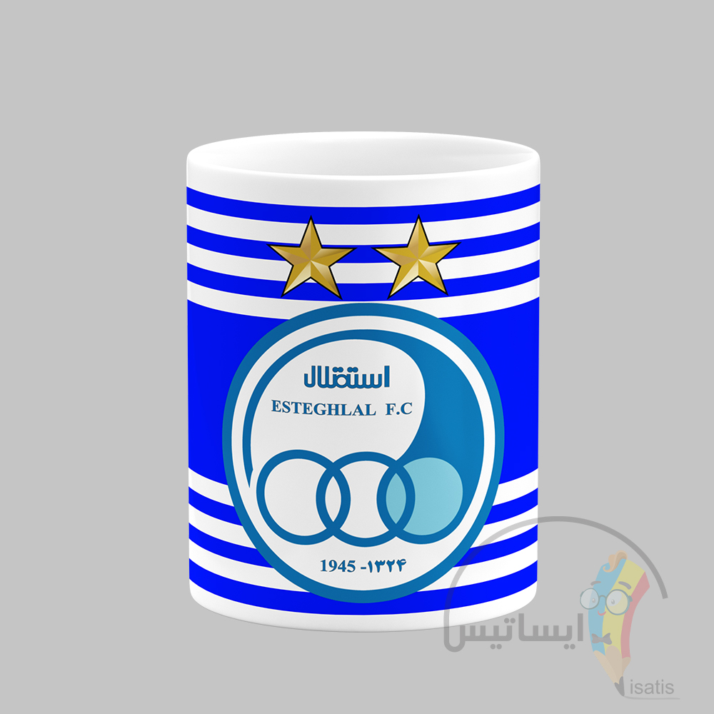 ماگ سرامیکی سفید طرح باشگاه فوتبال استقلال مدل Esteghlal FC کد A1