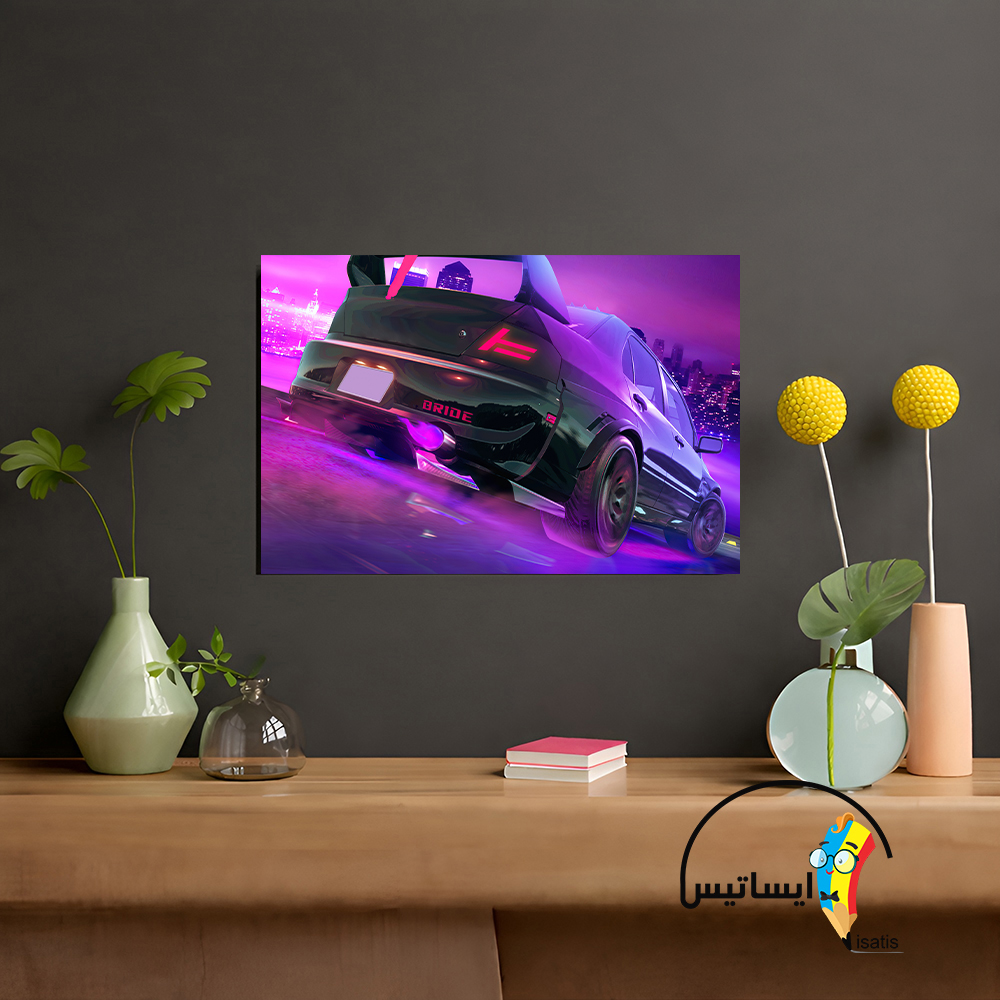 متال پوستر طرح بازی need for speed مدل رالی ماشین اسپرت کد A10