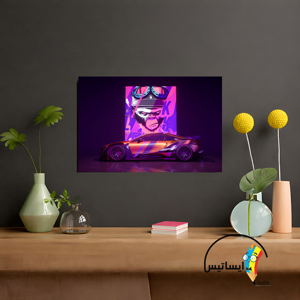 متال پوستر طرح بازی need for speed مدل رالی ماشین اسپرت کد A11