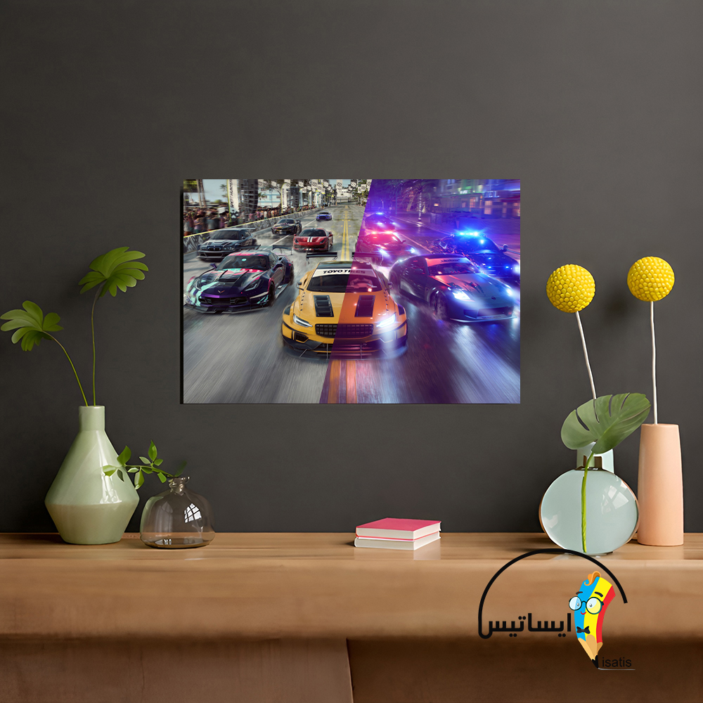 متال پوستر طرح بازی need for speed مدل رالی ماشین اسپرت کد A12