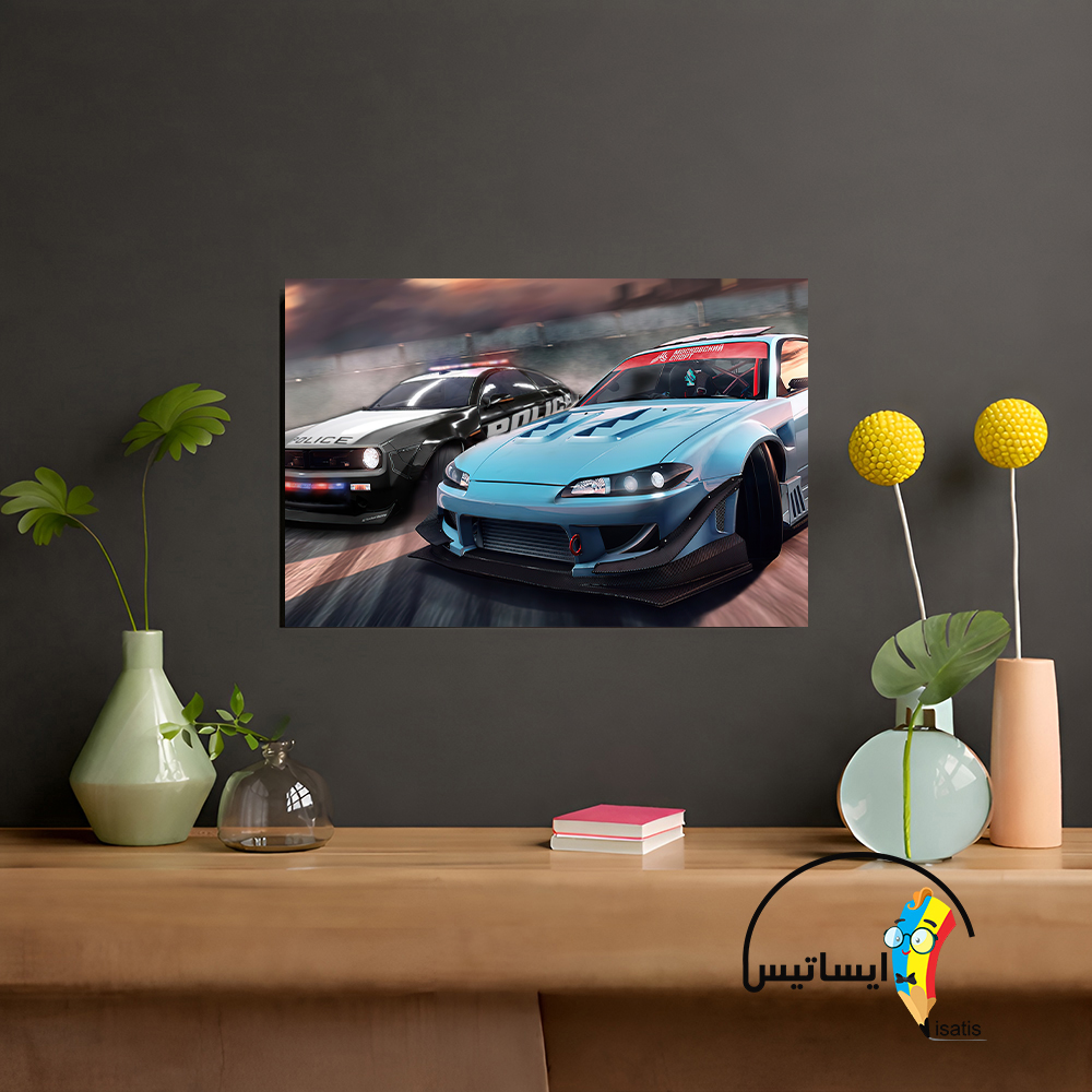 متال پوستر طرح بازی need for speed مدل رالی ماشین اسپرت کد A13