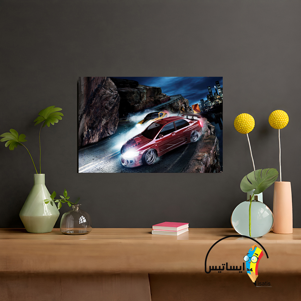 متال پوستر طرح بازی need for speed مدل رالی ماشین اسپرت کد A14