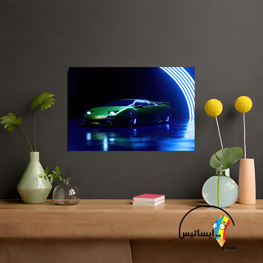 متال پوستر طرح بازی need for speed مدل رالی ماشین اسپرت کد A15