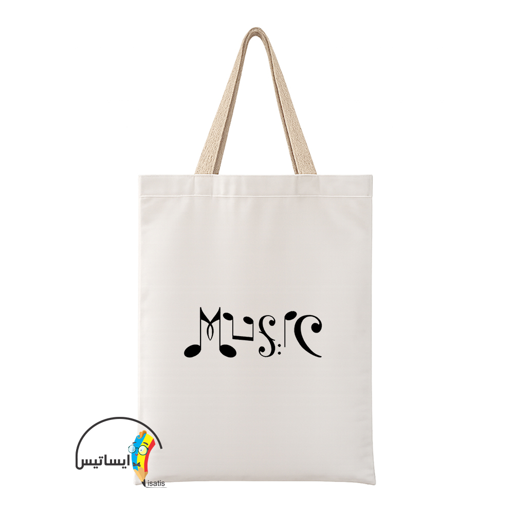 ساک دستی پارچه ای طرح music مدل موزیک کد A1