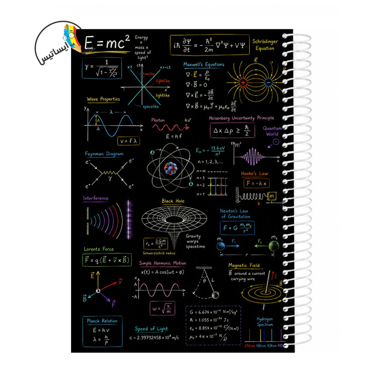 دفتر مشق سیمی طرح فیزیک مدل physics کد A1