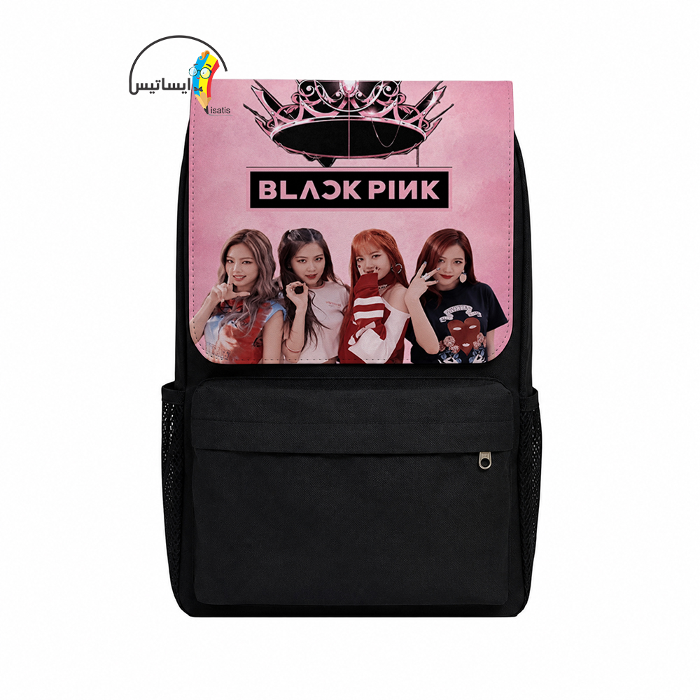 کوله پشتی طرح گروه موسیقی بلک پینک مدل BLACKPINK کد S1
