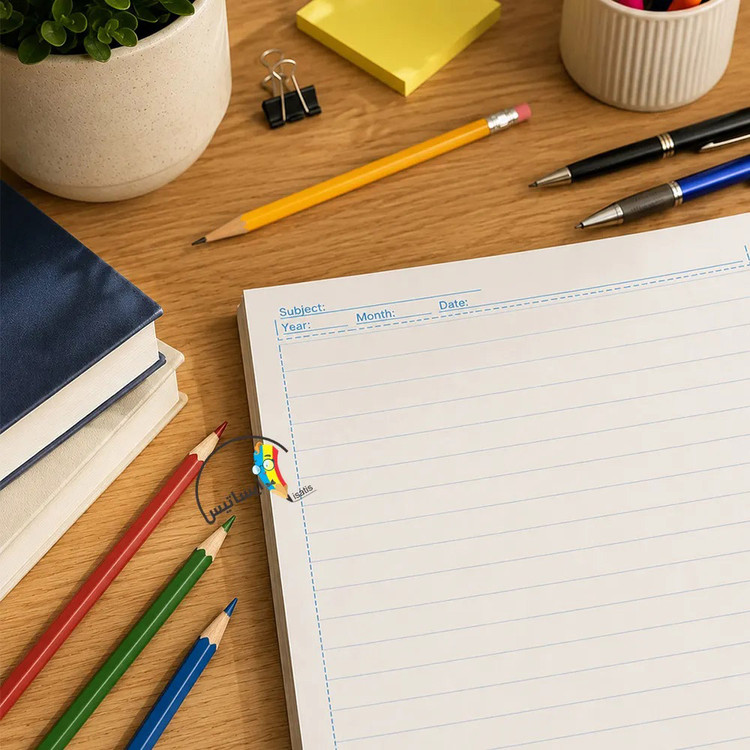 دفتر مشق سیمی مدل لیونل مسی Lionel Messi کد 1 به همراه برچسب مجموعه 8 عددی