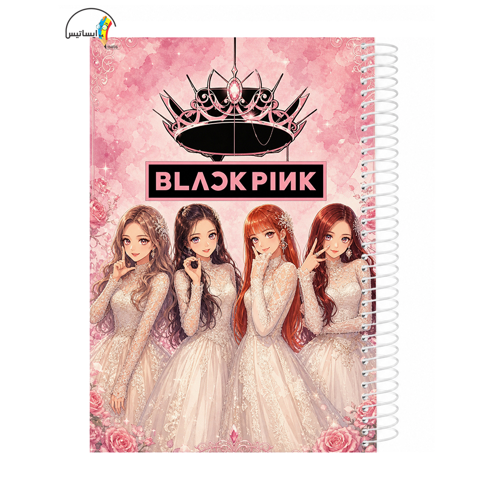 دفتر مشق سیمی طرح گروه موسیقی بلک پینک مدل انیمه کد BLACKPINK 7