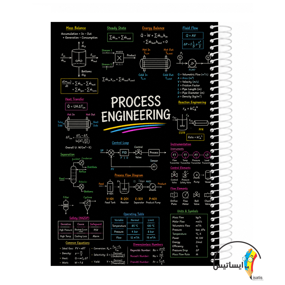 دفتر مشق سیمی طرح مهندسی فرایند مدل Process Engineering کد A1
