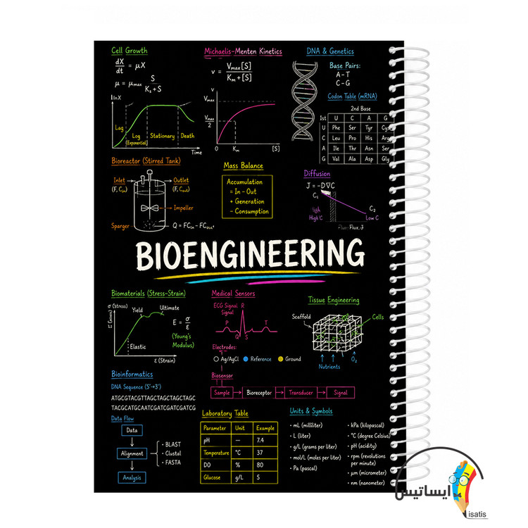 دفتر مشق سیمی طرح مهندسی زیستی مدل bioengineering کد A1