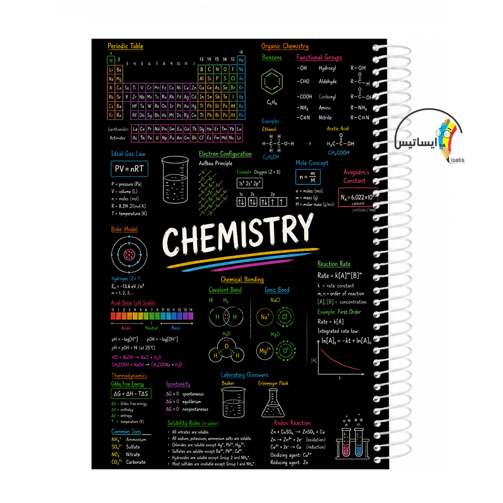 دفتر مشق سیمی طرح  شیمی مدل Chemistry کد A1