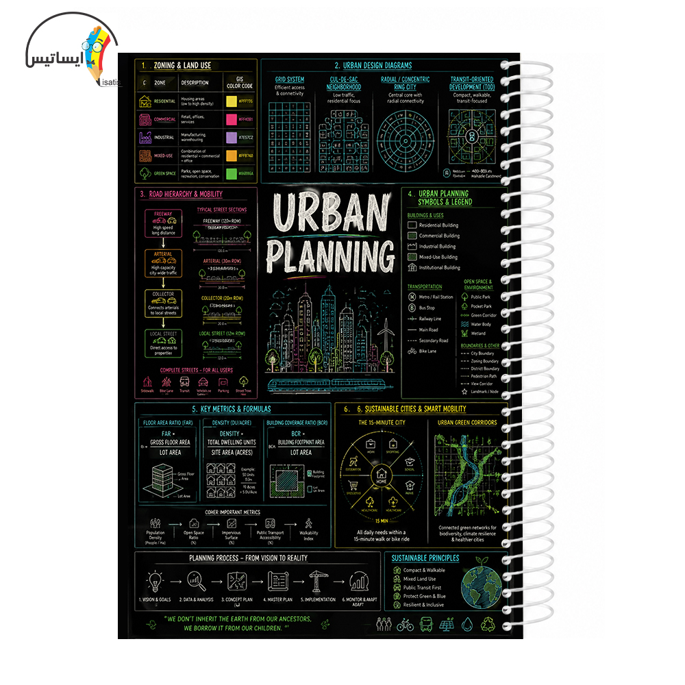 دفتر مشق سیمی طرح مهندسی شهرسازی مدل Urban engineering کد A1