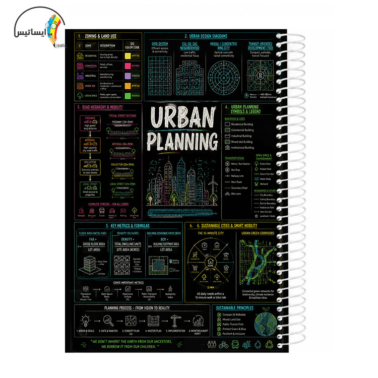 دفتر مشق سیمی طرح مهندسی شهرسازی مدل Urban engineering کد A1