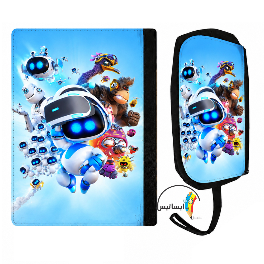 ست کلاسور و جامدادی طرح آستروبات مدل Astro Bot کد A1