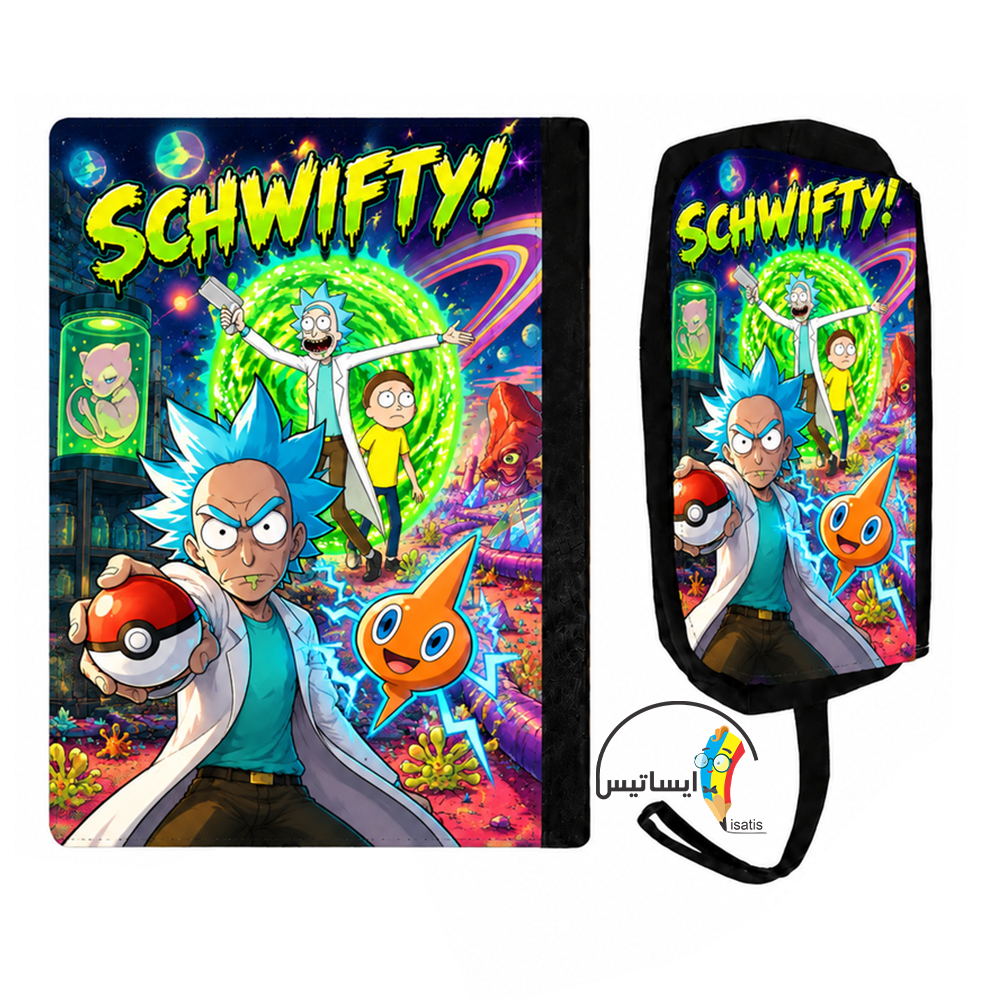ست کلاسور و جامدادی طرح ریک و مورتی مدل Rick and Morty کد A1