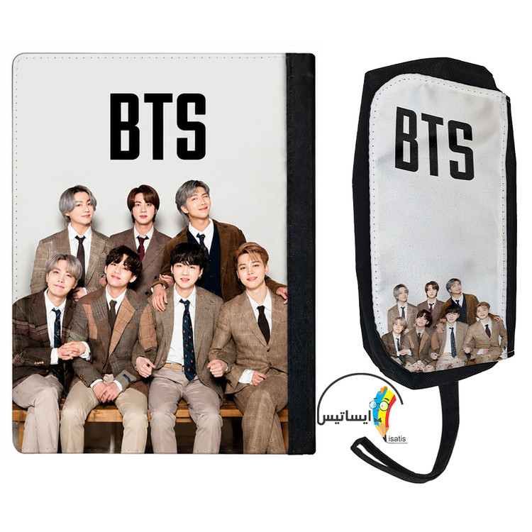 ست کلاسور و جامدادی طرح بی تی اس مدل BTS کد A1