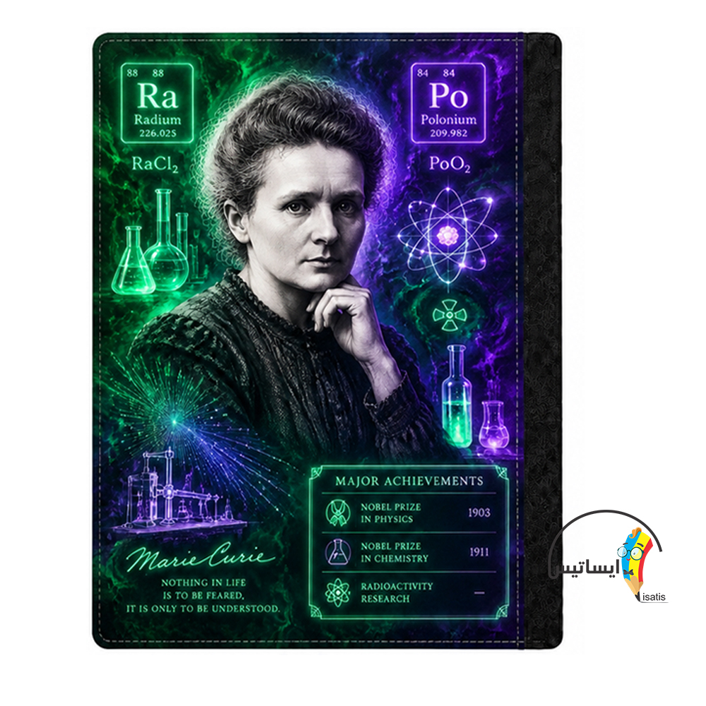 کلاسور طرح ماری کوری مدل Marie Curie کد X1
