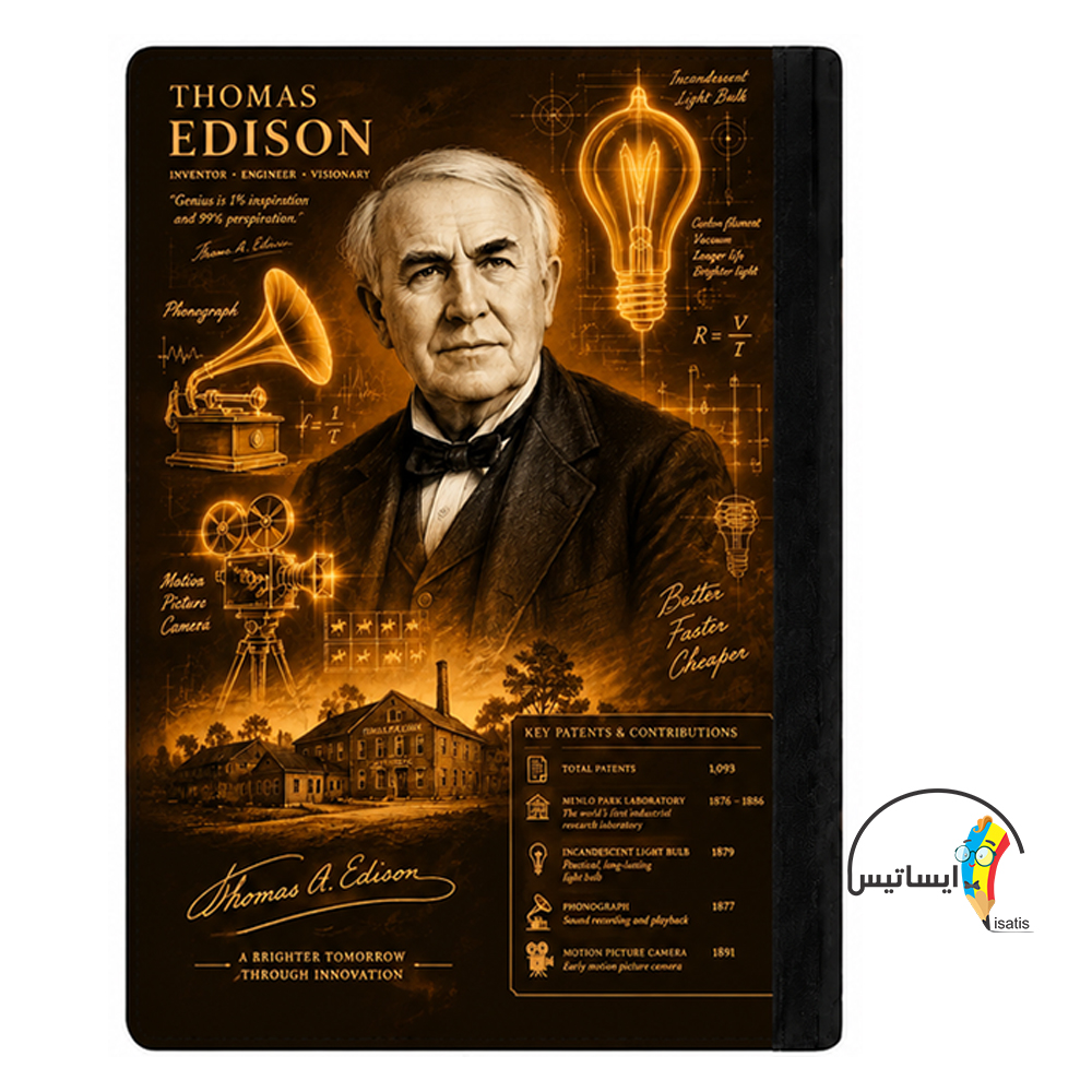کلاسور طرح توماس ادیسون مدل Thomas Alva Edison کد X1