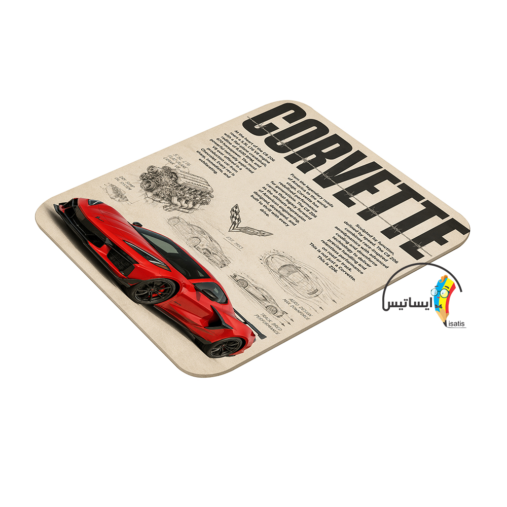 موس پد طرح شورولت کوروت مدل ماوس Chevrolet Corvette کد A1