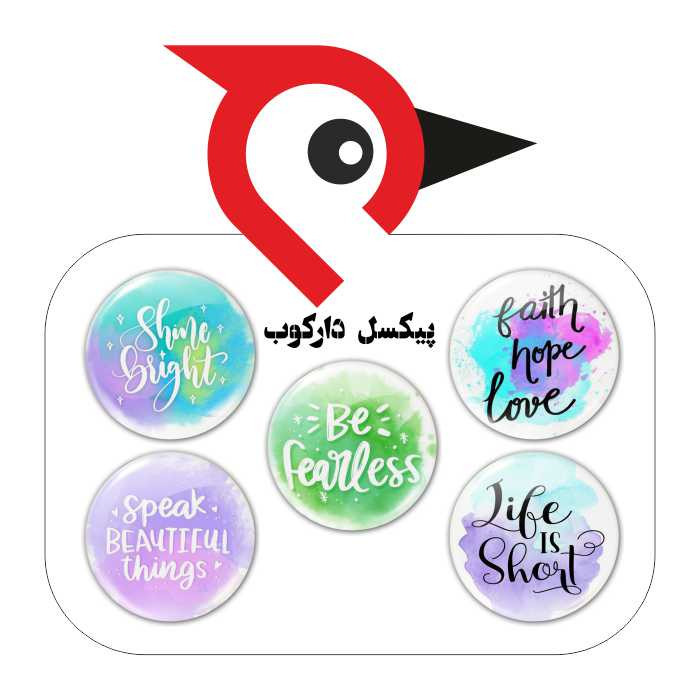 مگنت یخچال دارکوب مدل Motivate کد 20132 مجموعه 5 عددی کد A65