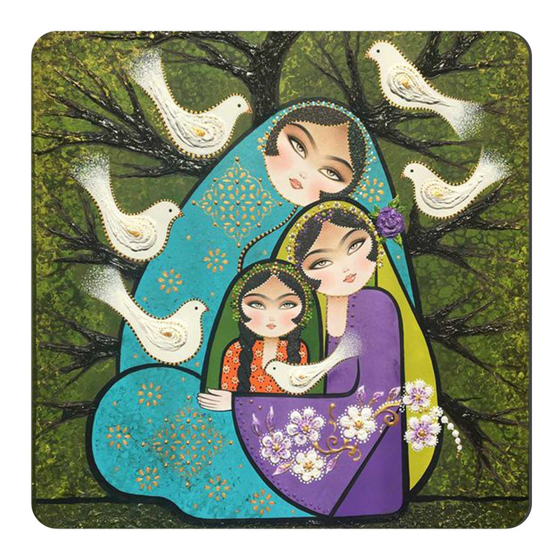 مگنت طرح نقاشی خاتون و کودکانش کد A228