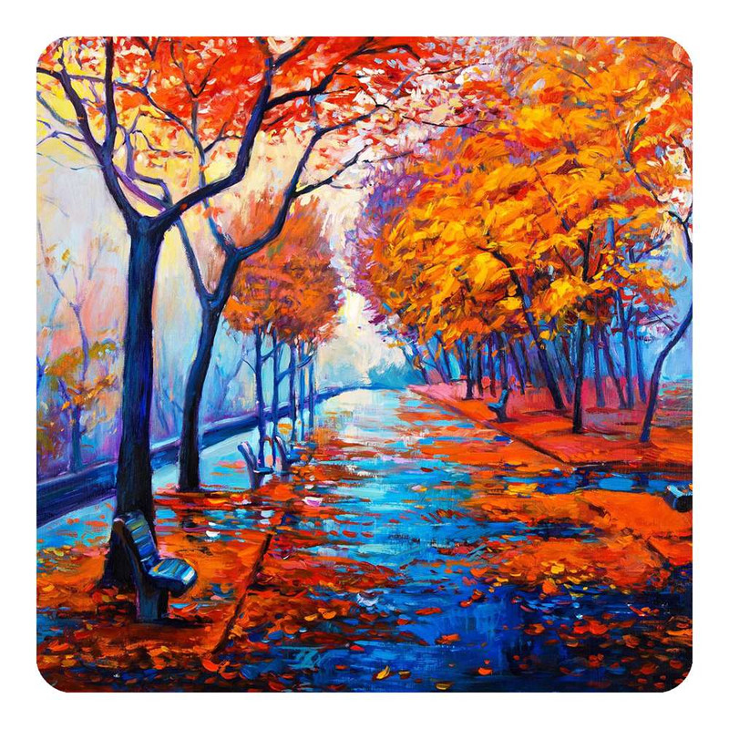 مگنت طرح نقاشی رنگ روغن پاییزی مدل A644